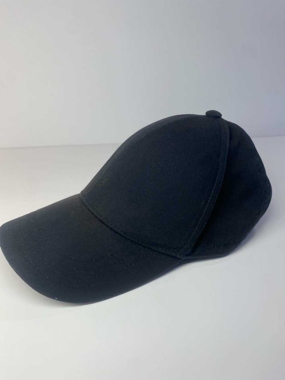 Club Monaco Black Leather Strap Baseball Cap